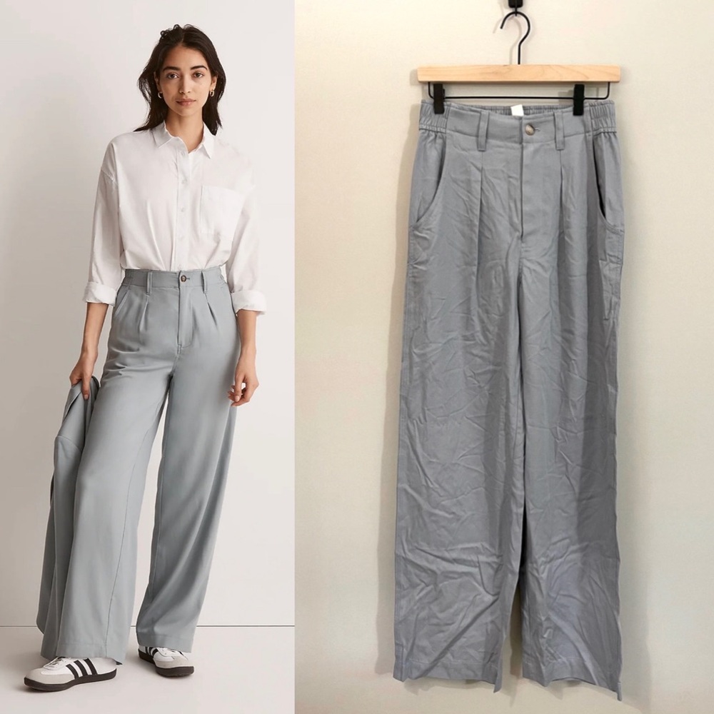 NWT Madewell Tall Neale Straight-Leg Pant in Drapeweave, T2